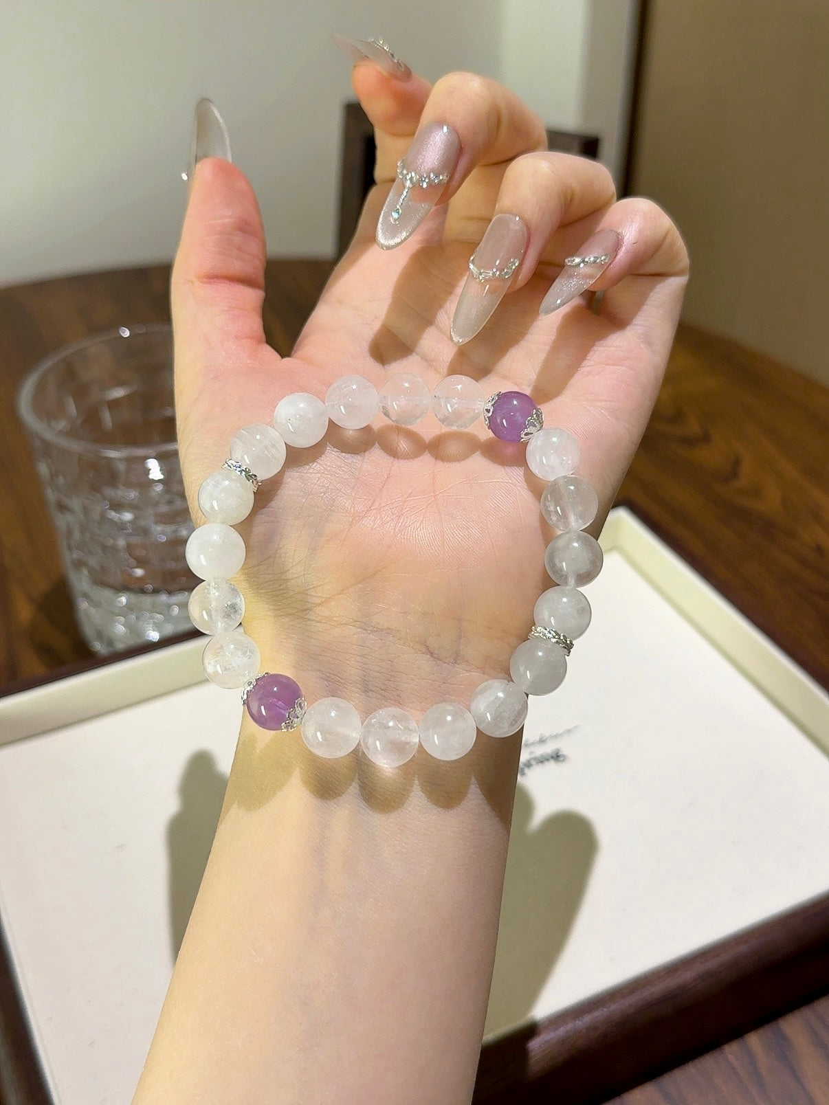 ▫️▪️ Blue moonlight amethyst bracelet